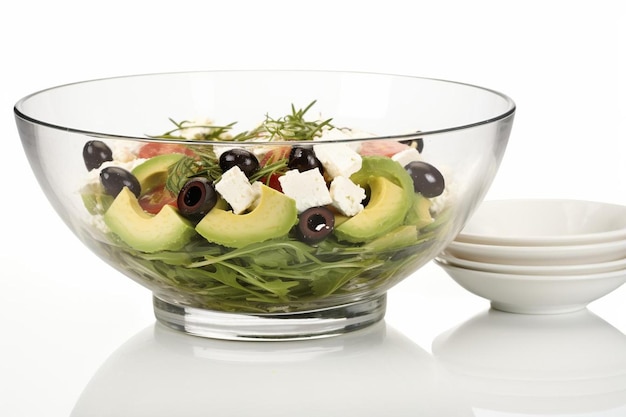 Zbliżenie na talerz z sałatką